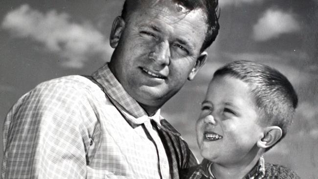 Malcolm Turnbull as a child with his dad Bruce. Malcolm Turnbull as a child with his dad Bruce.