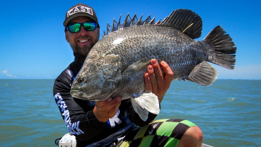 Daniel Powell with a tripletail fish he caught in the Gladstone region. Photo Contributed Daniel Powell with a tripletail fish he caught in the Gladstone region. Photo Contributed
