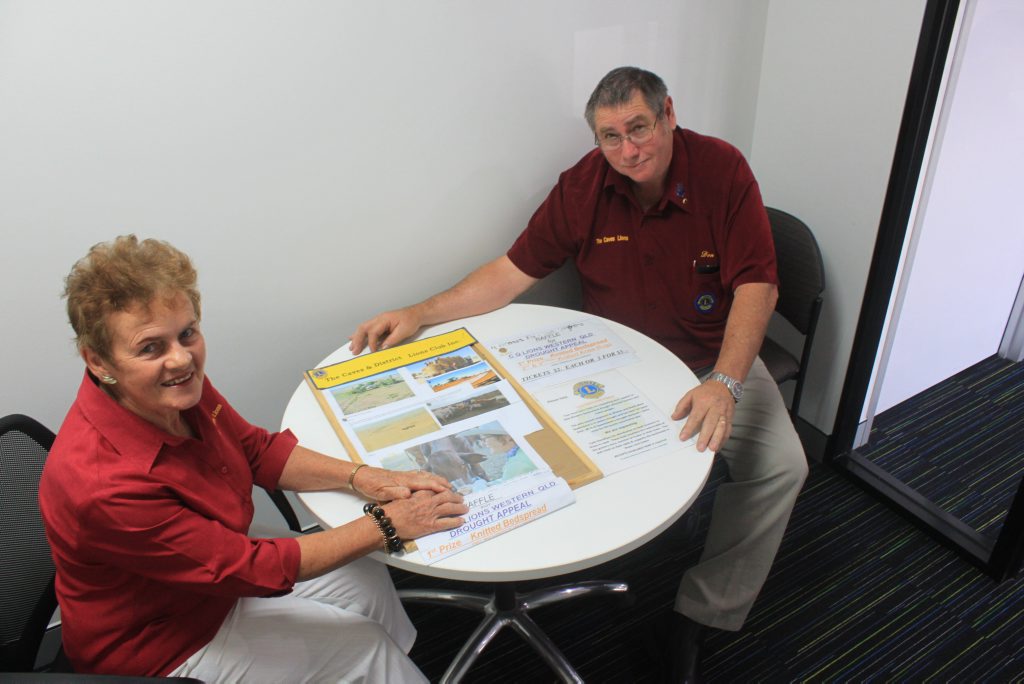 Bev Hannam and Don McCall from the Caves lions club. Bev Hannam and Don McCall from the Caves lions club.