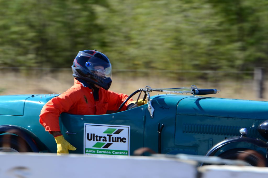 Justin McCarthy gave his all in his Austin 7, one of the oldest cars at the meet, at the Wondai Street Sprints on Saturday, June 11. Justin McCarthy gave his all in his Austin 7, one of the oldest cars at the meet, at the Wondai Street Sprints on Saturday, June 11.