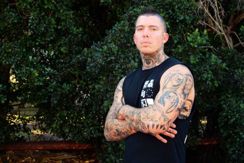 Morgan Matheson has covered his body in amazing horror-themed body art. He believes he has spent up to $20,000 on tattoos. Photo Tamara MacKenzie / The Morning Bulletin Morgan Matheson has covered his body in amazing horror-themed body art. He believes he has spent up to $20,000 on tattoos. Photo Tamara MacKenzie / The Morning Bulletin