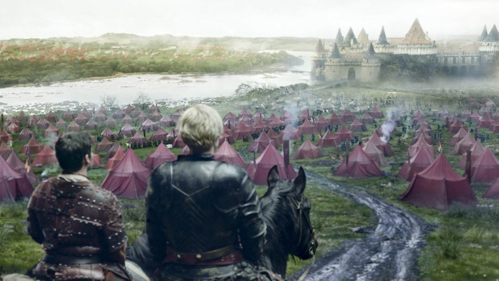Daniel Portman and Gwendoline Christie in a scene from season six episode eight of Game of Thrones. Daniel Portman and Gwendoline Christie in a scene from season six episode eight of Game of Thrones.