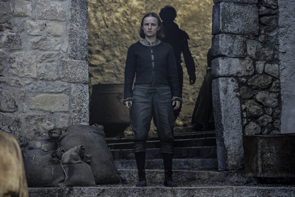 Faye Marsay as Waif in a scene from season six episode eight of Game of Thrones. Faye Marsay as Waif in a scene from season six episode eight of Game of Thrones.