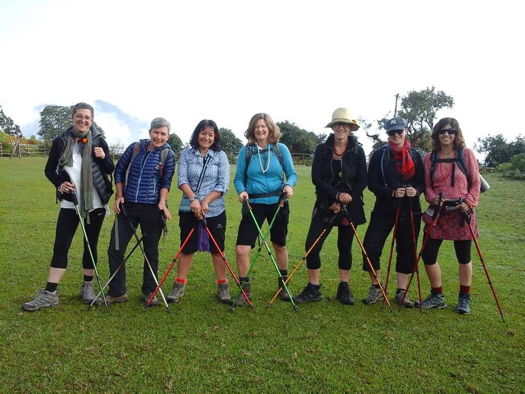 Mary and team trekking poles in Nepal. Photo Contributed / The Capricorn Coast Mirror