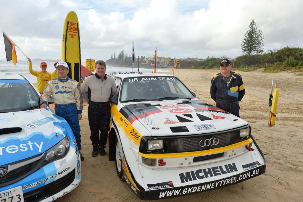 CLASSIC: Mal Keough in a replica of the infamous Group B Audi Quattro S1 world rally car. CLASSIC: Mal Keough in a replica of the infamous Group B Audi Quattro S1 world rally car.
