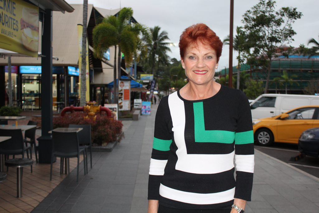 ON TOUR: One Nation leader Pauline Hanson in Airlie Beach on Thursday.Photo Peter Carruthers / Whitsunday Times ON TOUR: One Nation leader Pauline Hanson in Airlie Beach on Thursday.Photo Peter Carruthers / Whitsunday Times