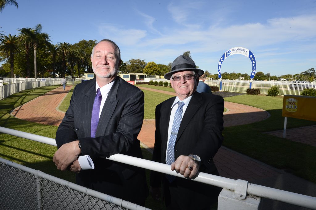 Michael Beattie and Graeme Green at the Clarence River Jockey Club Photo Adam Hourigan / The Daily Examiner Michael Beattie and Graeme Green at the Clarence River Jockey Club Photo Adam Hourigan / The Daily Examiner