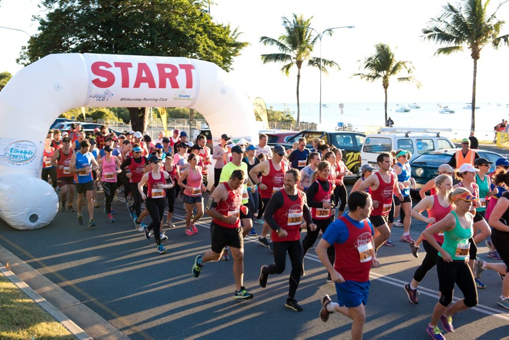 The starting line at last year's Airlie beach running beach. The starting line at last year's Airlie beach running beach.