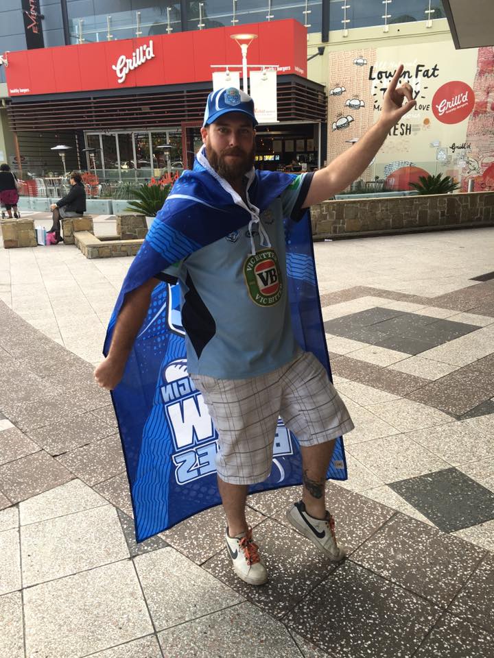 Chris Chambers didn't let the incident dampen his love of the Blues on Origin night. Chris Chambers didn't let the incident dampen his love of the Blues on Origin night.