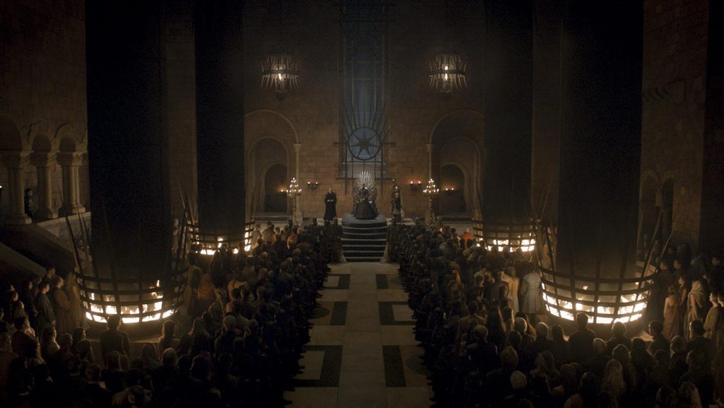 Lena Headey in a scene from season six episode 10 of Game of Thrones. Lena Headey in a scene from season six episode 10 of Game of Thrones.