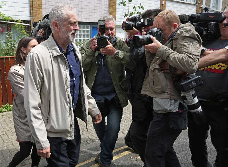 Labour leader Jeremy Corbyn leaves his house in London, Sunday June 26, 2016. Corbyn seems to be facing a revolt by some members of his shadow cabinet, as a string of shadow ministers quit Sunday in protest at his leadership during the EU referendum campaign. Labour leader Jeremy Corbyn leaves his house in London, Sunday June 26, 2016. Corbyn seems to be facing a revolt by some members of his shadow cabinet, as a string of shadow ministers quit Sunday in protest at his leadership during the EU referendum campaign.