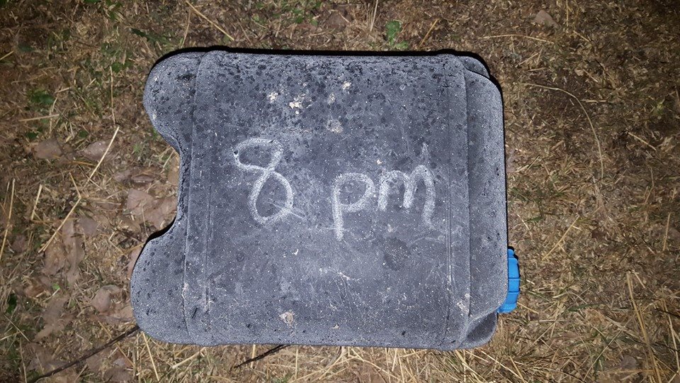A thick layer of ice on the ground at 8pm Sunday in Stanthorpe. A thick layer of ice on the ground at 8pm Sunday in Stanthorpe.