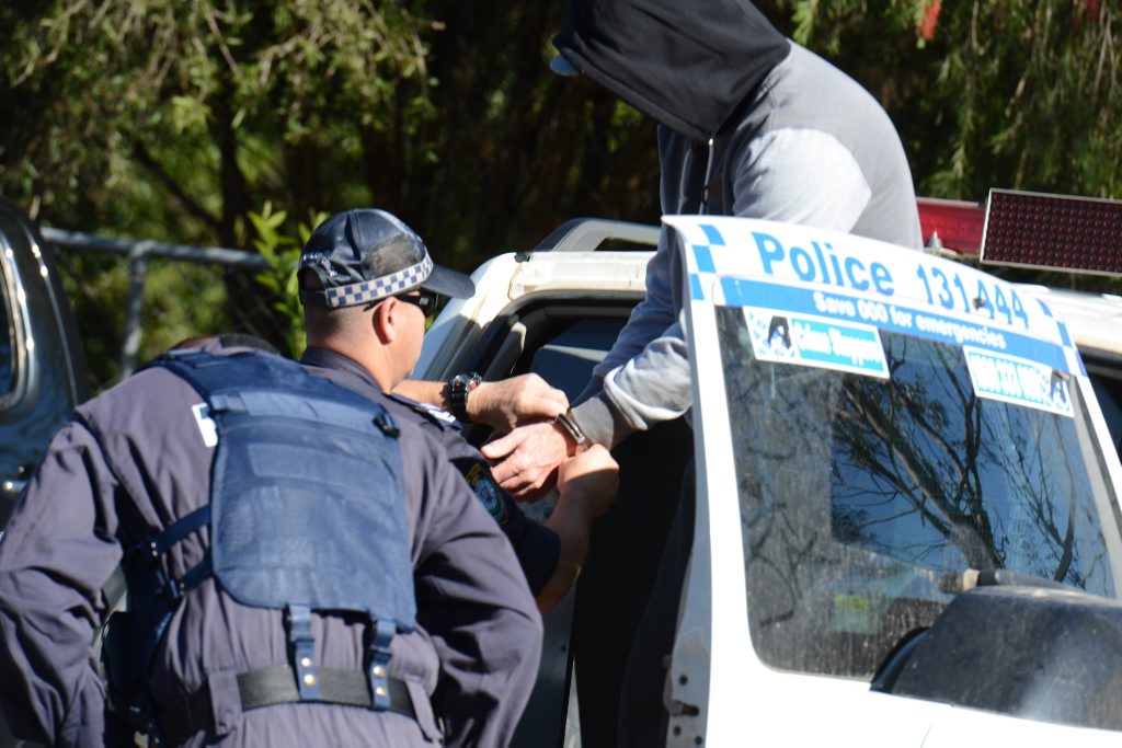 Police making arrests at Nimbin. Police making arrests at Nimbin.