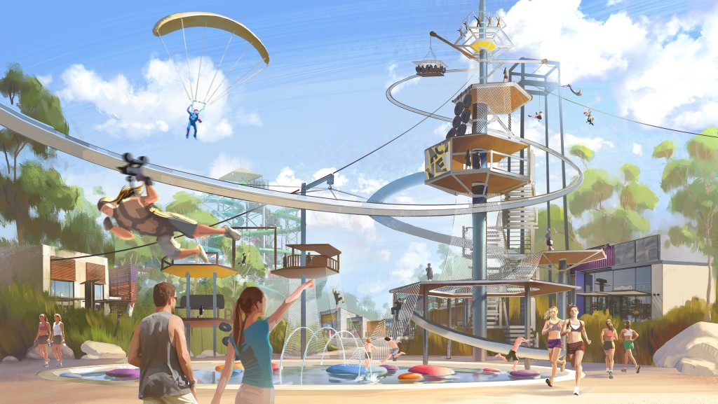A sketch of the proposed new water park A sketch of the proposed new water park