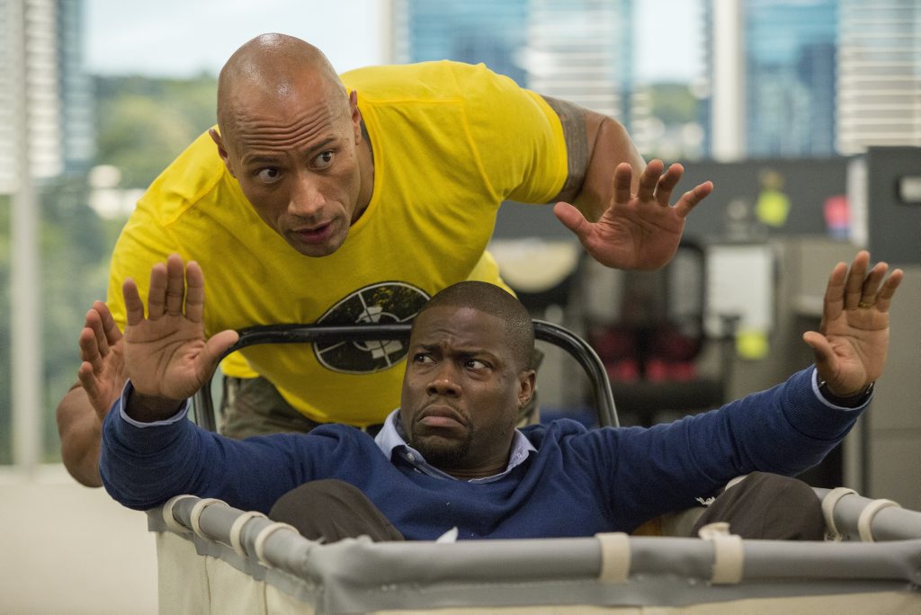 Dwayne Johnson and Kevin Hart in a scene from the movie Central Intelligence. Dwayne Johnson and Kevin Hart in a scene from the movie Central Intelligence.