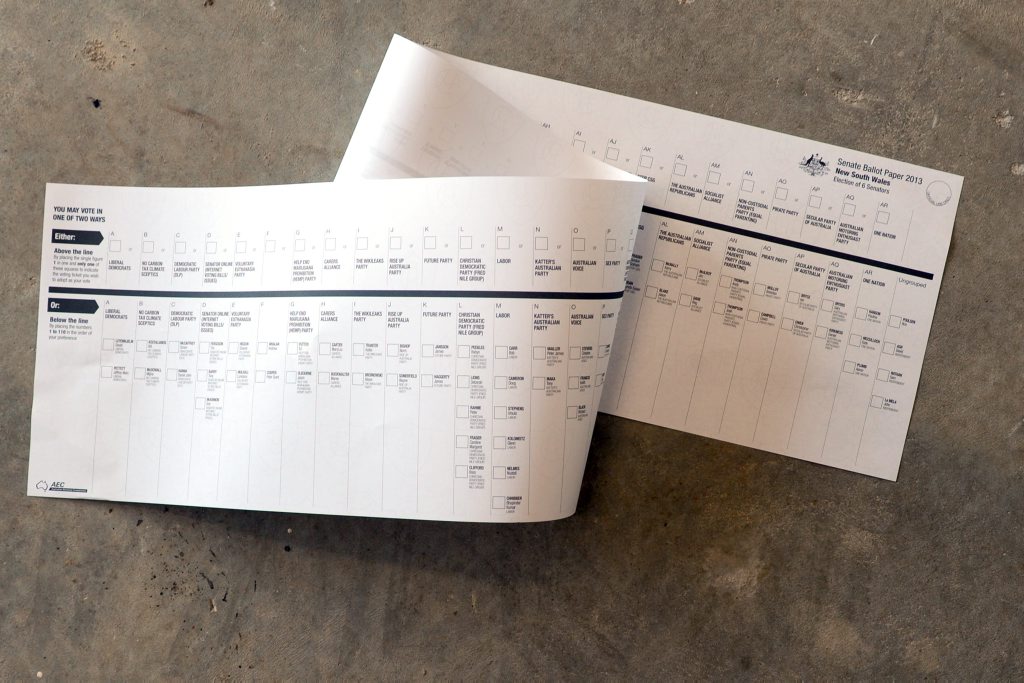 Thirty-eight parties are vying for your Senate vote. Be wise about where your preferences are going. Thirty-eight parties are vying for your Senate vote. Be wise about where your preferences are going.
