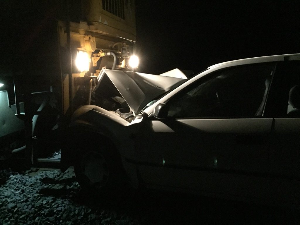 Head-on collision between a loaded coal train and a sedan between Warra and Macalister Friday morning. Head-on collision between a loaded coal train and a sedan between Warra and Macalister Friday morning.