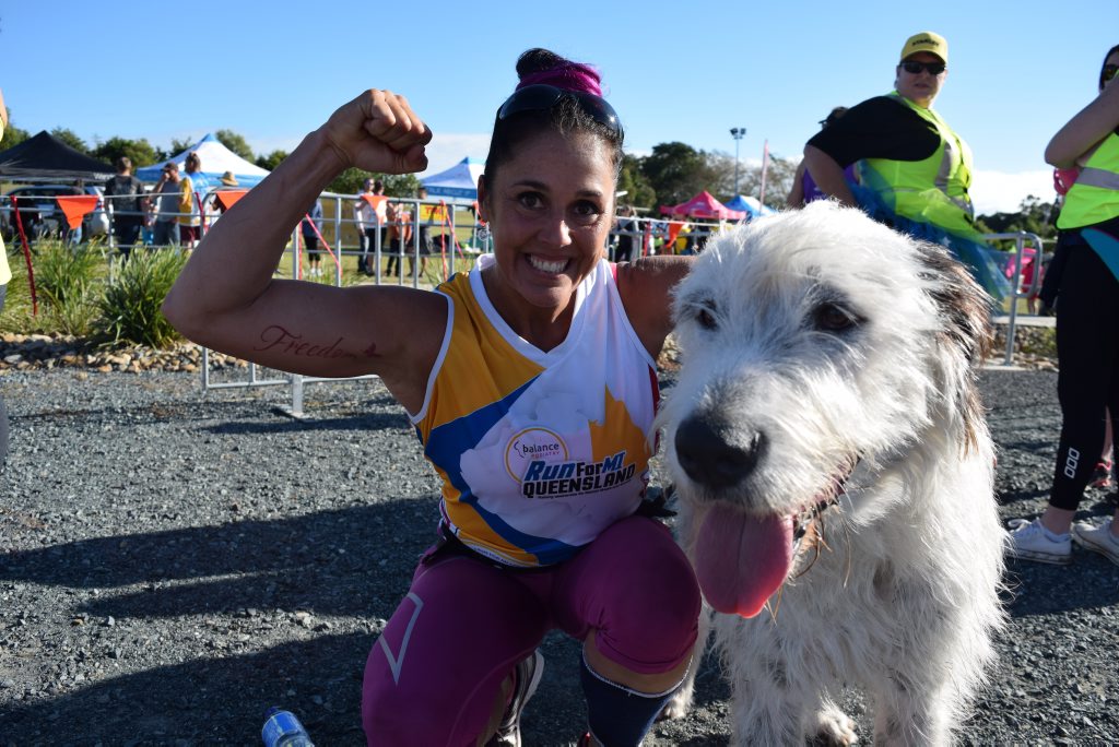 Amanda Allen and Ishka, who ran about 10km a day with her.Photo: Emily Smith Amanda Allen and Ishka, who ran about 10km a day with her.Photo: Emily Smith
