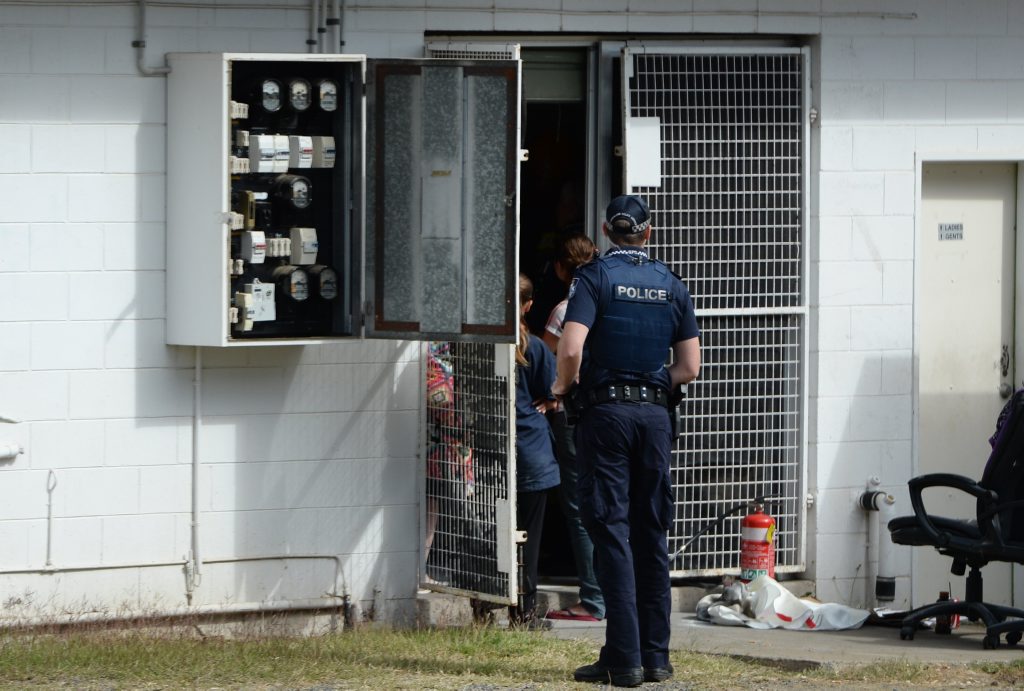 Emergency services were called to a Dempsey Street shop after an industrial refrigerator caught fire. Photo: Chris Ison / The Morning Bulletin Emergency services were called to a Dempsey Street shop after an industrial refrigerator caught fire. Photo: Chris Ison / The Morning Bulletin
