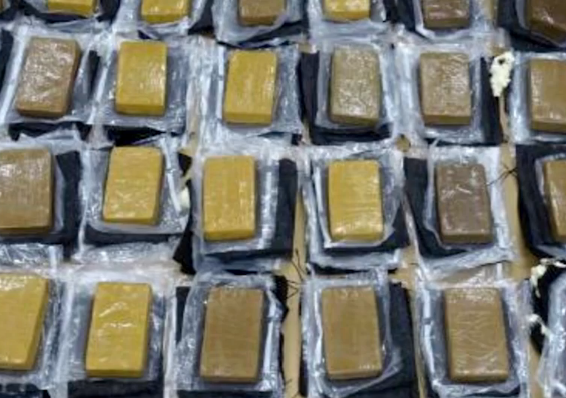 The cocaine was seized in these plastic packages The cocaine was seized in these plastic packages