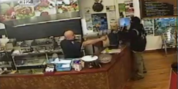 Police are still searching for the man who attempted to hold up Said Ahmed's shop.
Police are still searching for the man who attempted to hold up Said Ahmed's shop.