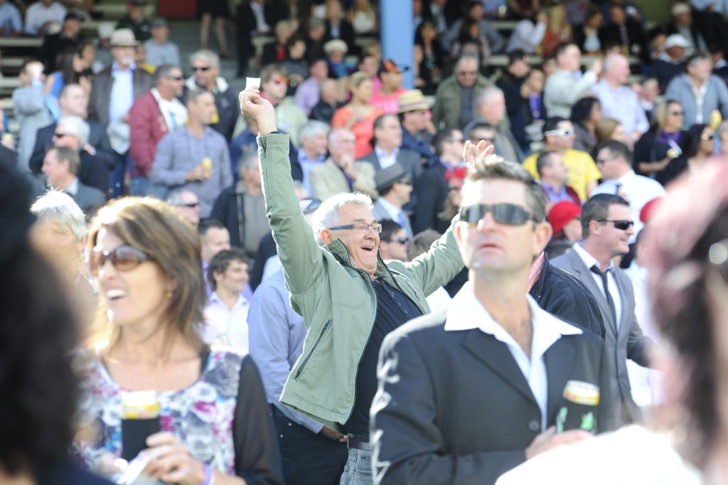 Punters escape the rain in the non-members stand on Grafton Cup Day. Photo JoJo Newby / The Daily Examiner Punters escape the rain in the non-members stand on Grafton Cup Day. Photo JoJo Newby / The Daily Examiner