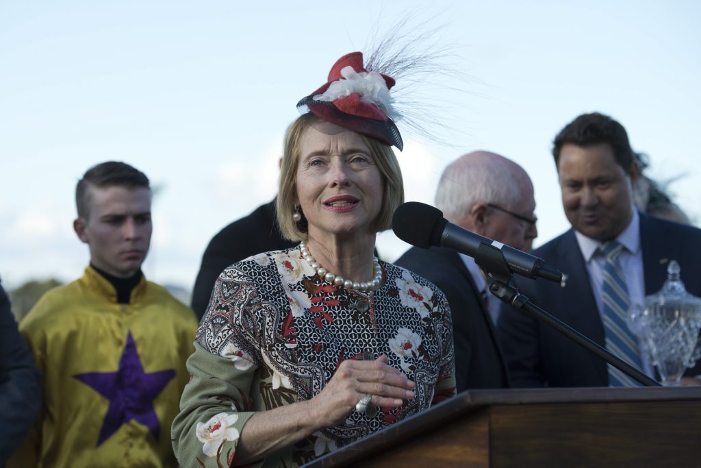 Gai Waterhouse after winning the 2015 XXXX Gold Toowoomba Cup with Pornichet on Weetwood Race Day at Clifford Park, Saturday, May 02, 2015. Photo Kevin Farmer / The Chronicle Gai Waterhouse after winning the 2015 XXXX Gold Toowoomba Cup with Pornichet on Weetwood Race Day at Clifford Park, Saturday, May 02, 2015. Photo Kevin Farmer / The Chronicle