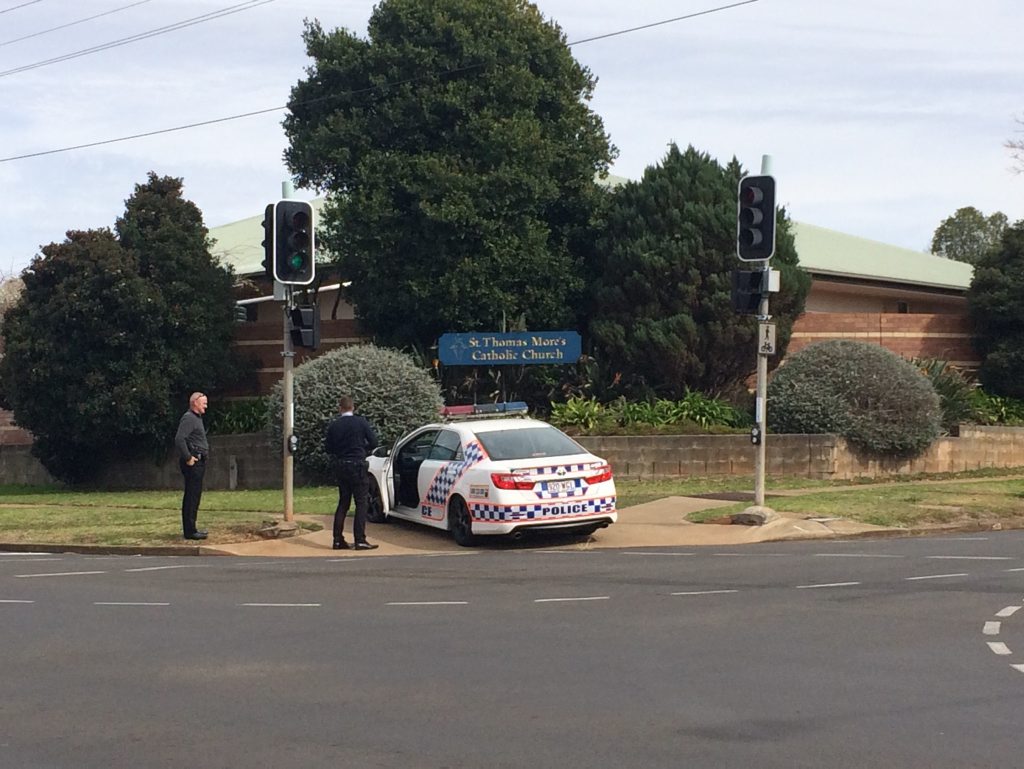 A man, 38, is arrested at the corner of Ramsay St and South St on suspicion of attempted armed robbery. A man, 38, is arrested at the corner of Ramsay St and South St on suspicion of attempted armed robbery.