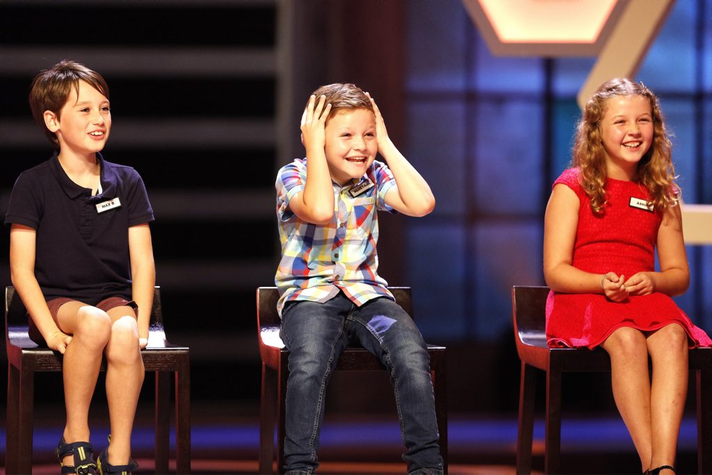 Spellers Max B, Alistair and Asha in a scene from season two of The Great Australian Spelling Bee. Spellers Max B, Alistair and Asha in a scene from season two of The Great Australian Spelling Bee.