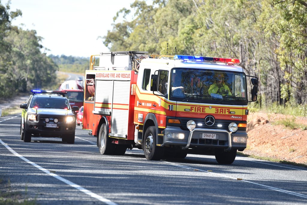 QFES at scene of three-vehicle crash involving army truck QFES at scene of three-vehicle crash involving army truck
