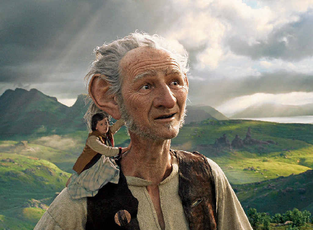 BIG AND LITTLE: A scene from the movie The BFG.
