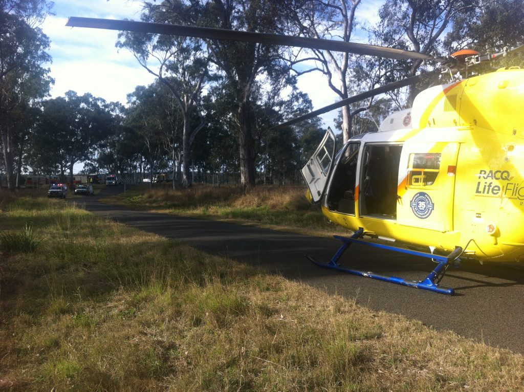 CAR CRASH: The scene of the crash at Booie. CAR CRASH: The scene of the crash at Booie.