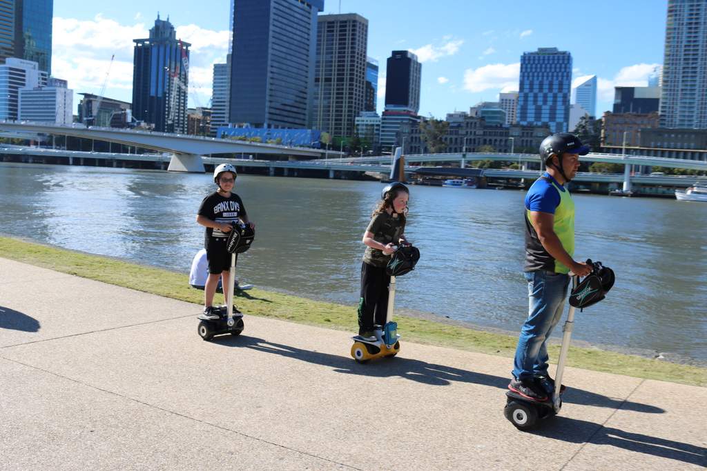 Segway tours along the Brisbane River. Segway tours along the Brisbane River.