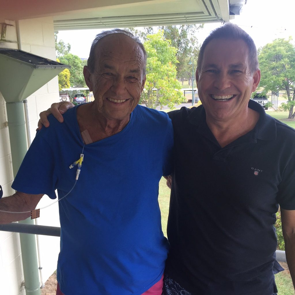 RIDE FOR KEITH: Keith Nicholls with son Warren. RIDE FOR KEITH: Keith Nicholls with son Warren.