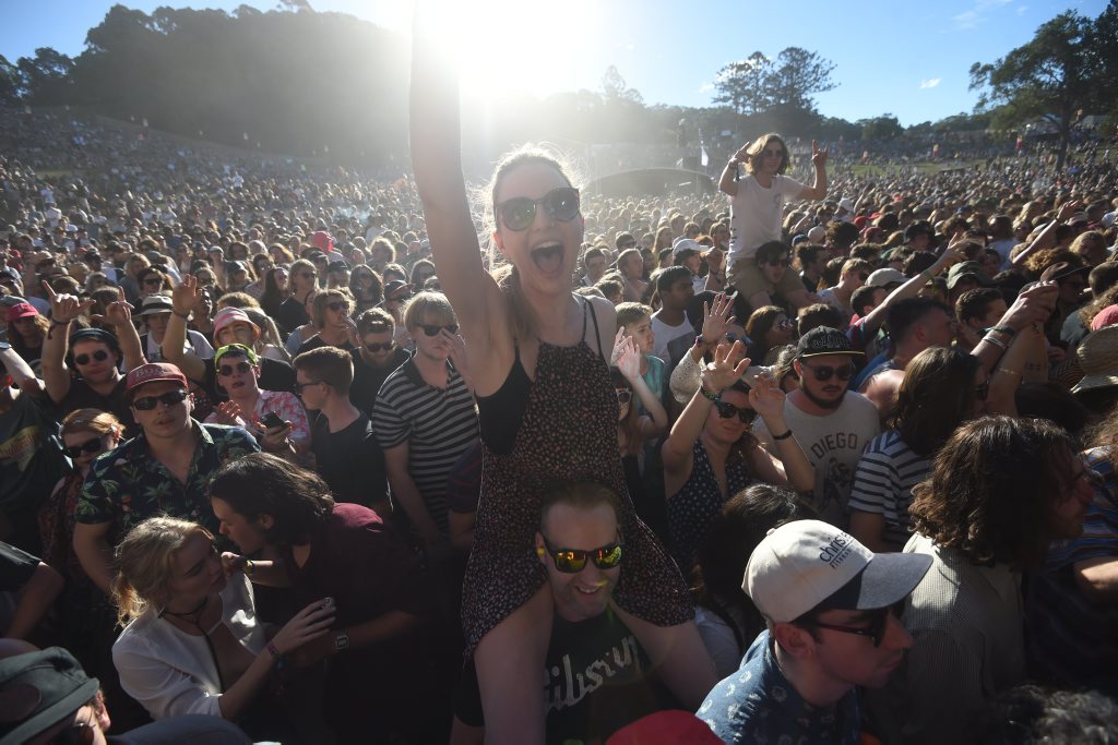 Punters at Splendour in the Grass 2016 at Byron Bay. Photo Marc Stapelberg / The Northern Star