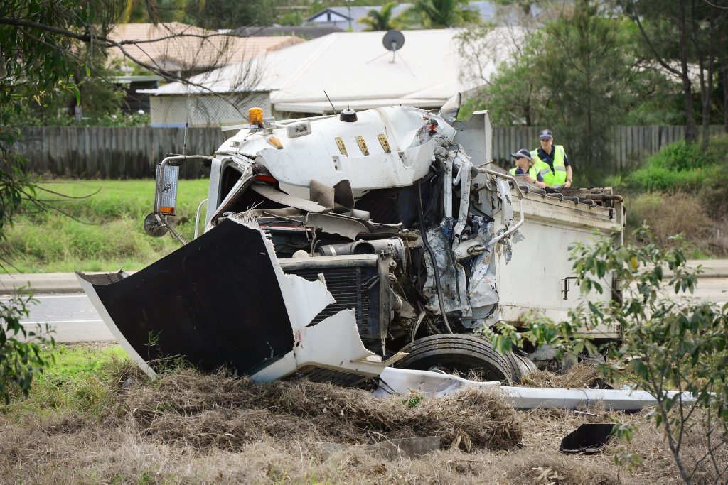 A WOMAN has been taken to Ipswich Hospital following an accident this morning. A B-double crashed on the Cunningham Highway at Yamanto. A WOMAN has been taken to Ipswich Hospital following an accident this morning. A B-double crashed on the Cunningham Highway at Yamanto.