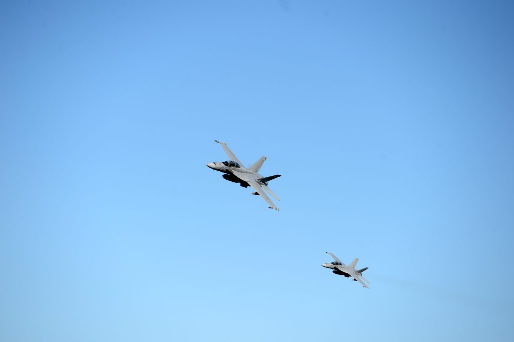 Pilots from 82 Wing based at Amberley RAAF Base fly Super Hornets over the Evans Head Air Weapons Range during a training exercise. Pilots from 82 Wing based at Amberley RAAF Base fly Super Hornets over the Evans Head Air Weapons Range during a training exercise.