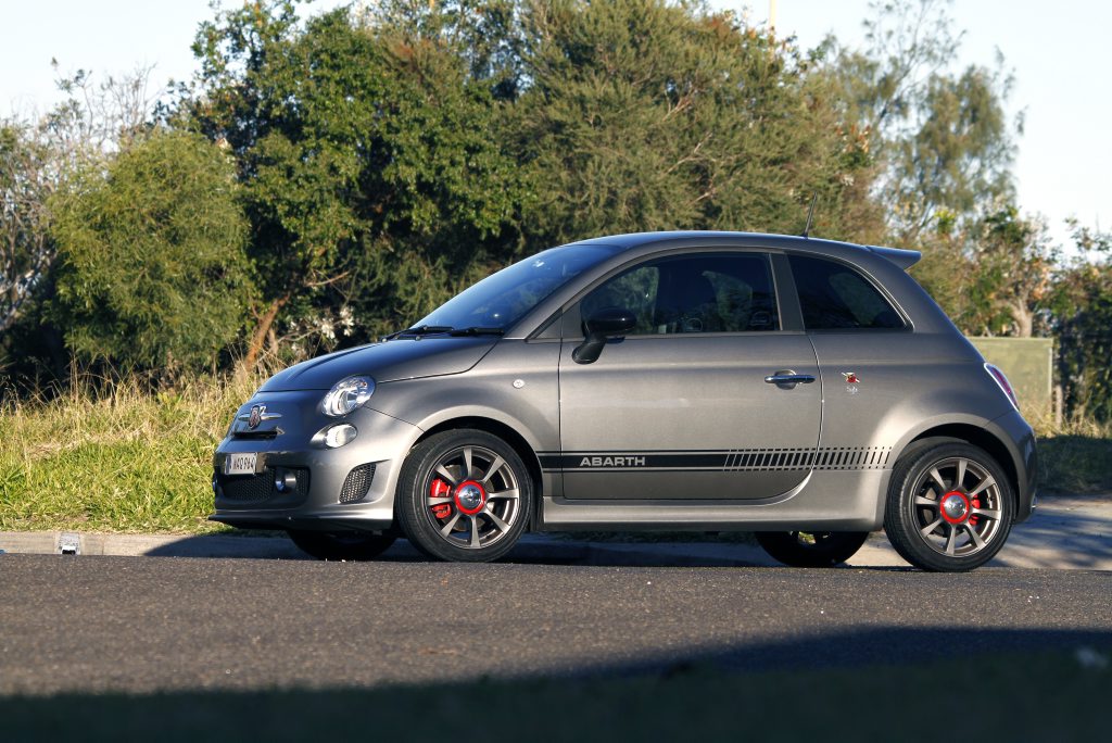 POCKET ROCKET: Abarth 595 hot hatch a little skinny on the kit but makes up for it with a stirring go kart-esque drive. POCKET ROCKET: Abarth 595 hot hatch a little skinny on the kit but makes up for it with a stirring go kart-esque drive.
