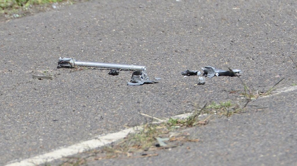 Fragments of a suspicious device that were found underneath a park bench in an Ipswich park this morning. Fragments of a suspicious device that were found underneath a park bench in an Ipswich park this morning.