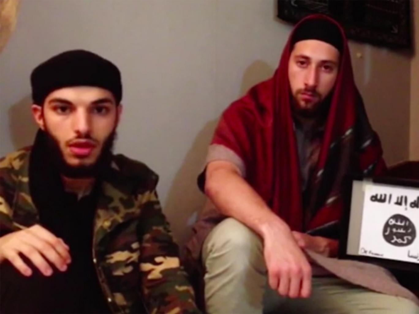 Adel Kermiche, left, with another man, in a still from a video published by the Isis propganda agency Amaq, in which it is claimed the pair pledged allegiance to the group Adel Kermiche, left, with another man, in a still from a video published by the Isis propganda agency Amaq, in which it is claimed the pair pledged allegiance to the group