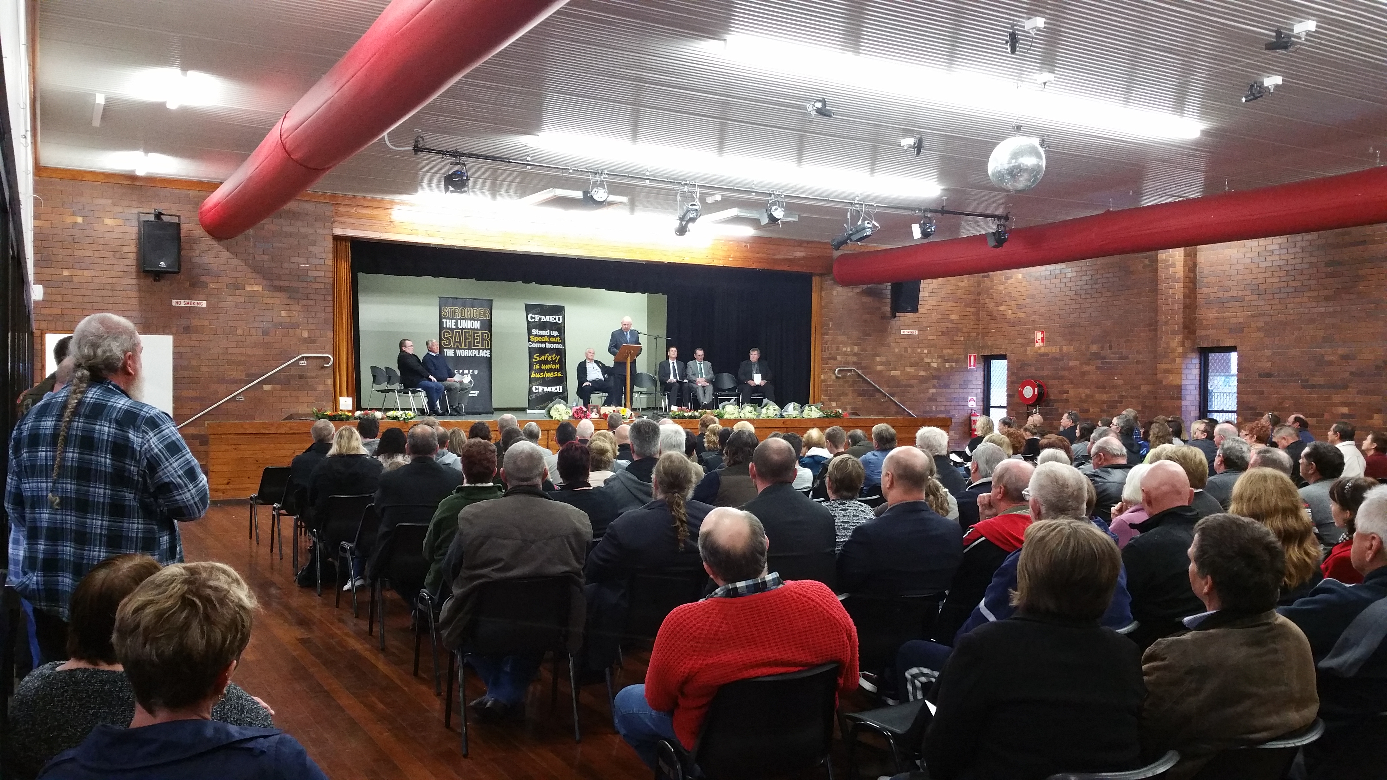 IN TRIBUTE: 250 people packed Kianga Hall on Saturday July 16 to commemorate the 30th anniversary of the Moura No 4 mine disaster. IN TRIBUTE: 250 people packed Kianga Hall on Saturday July 16 to commemorate the 30th anniversary of the Moura No 4 mine disaster.