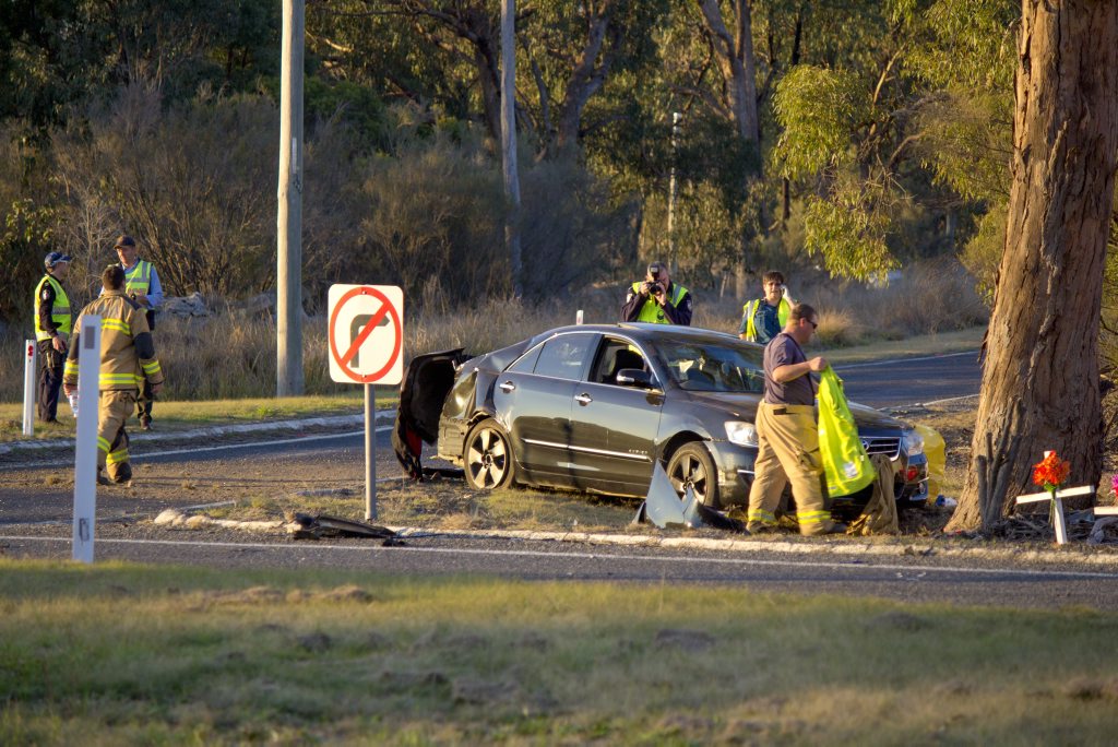 A woman has died after a car and truck collided on Wallangarra Rd near Stanthorpe on Saturday. A woman has died after a car and truck collided on Wallangarra Rd near Stanthorpe on Saturday.