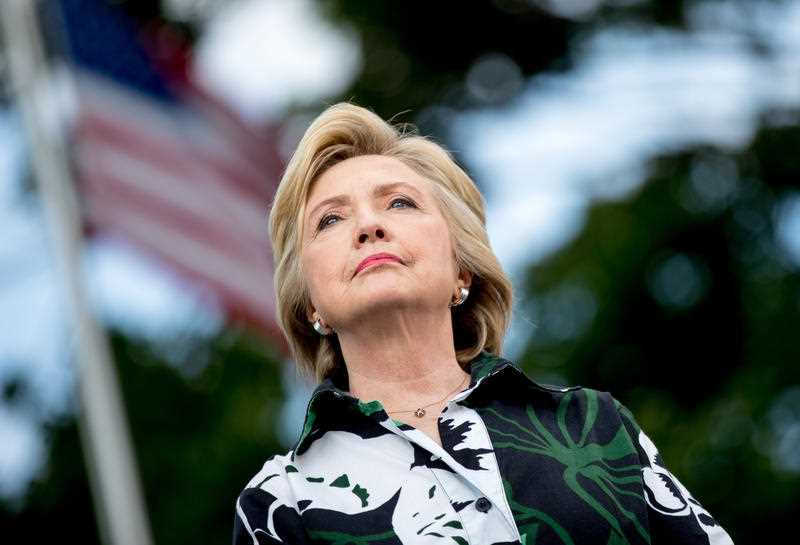 Democratic presidential candidate Hillary Clinton appears on stage at a rally a Fort Hayes Metropolitan Education Center in Columbus, Ohio, Sunday, July 31, 2016. Clinton and Kaine are on a three-day bus tour through the rust belt. Democratic presidential candidate Hillary Clinton appears on stage at a rally a Fort Hayes Metropolitan Education Center in Columbus, Ohio, Sunday, July 31, 2016. Clinton and Kaine are on a three-day bus tour through the rust belt.