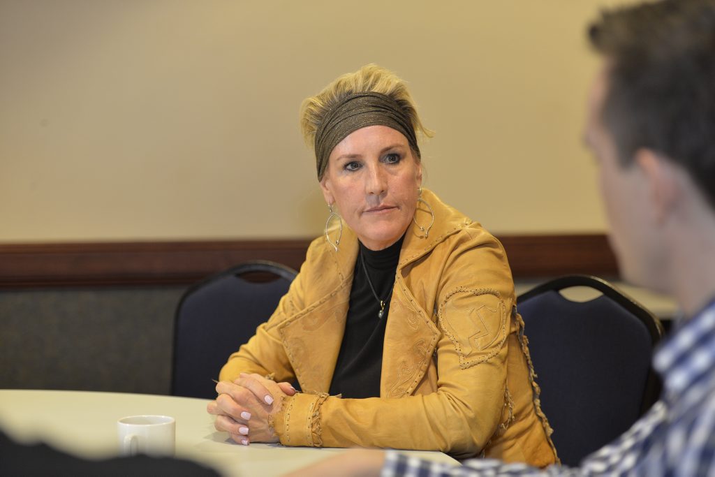 Shine Lawyers ambassador Erin Brockovich will be in Oakey again today. Shine Lawyers ambassador Erin Brockovich will be in Oakey again today.
