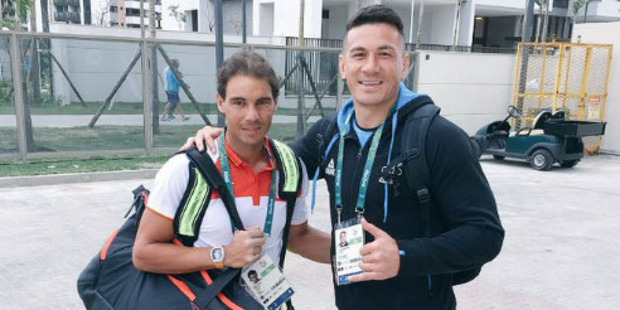 Olympic sevens star Sonny Bill Williams pictured with Spanish tennis legend Rafael Nadal. Photo / Twitter Olympic sevens star Sonny Bill Williams pictured with Spanish tennis legend Rafael Nadal. Photo / Twitter