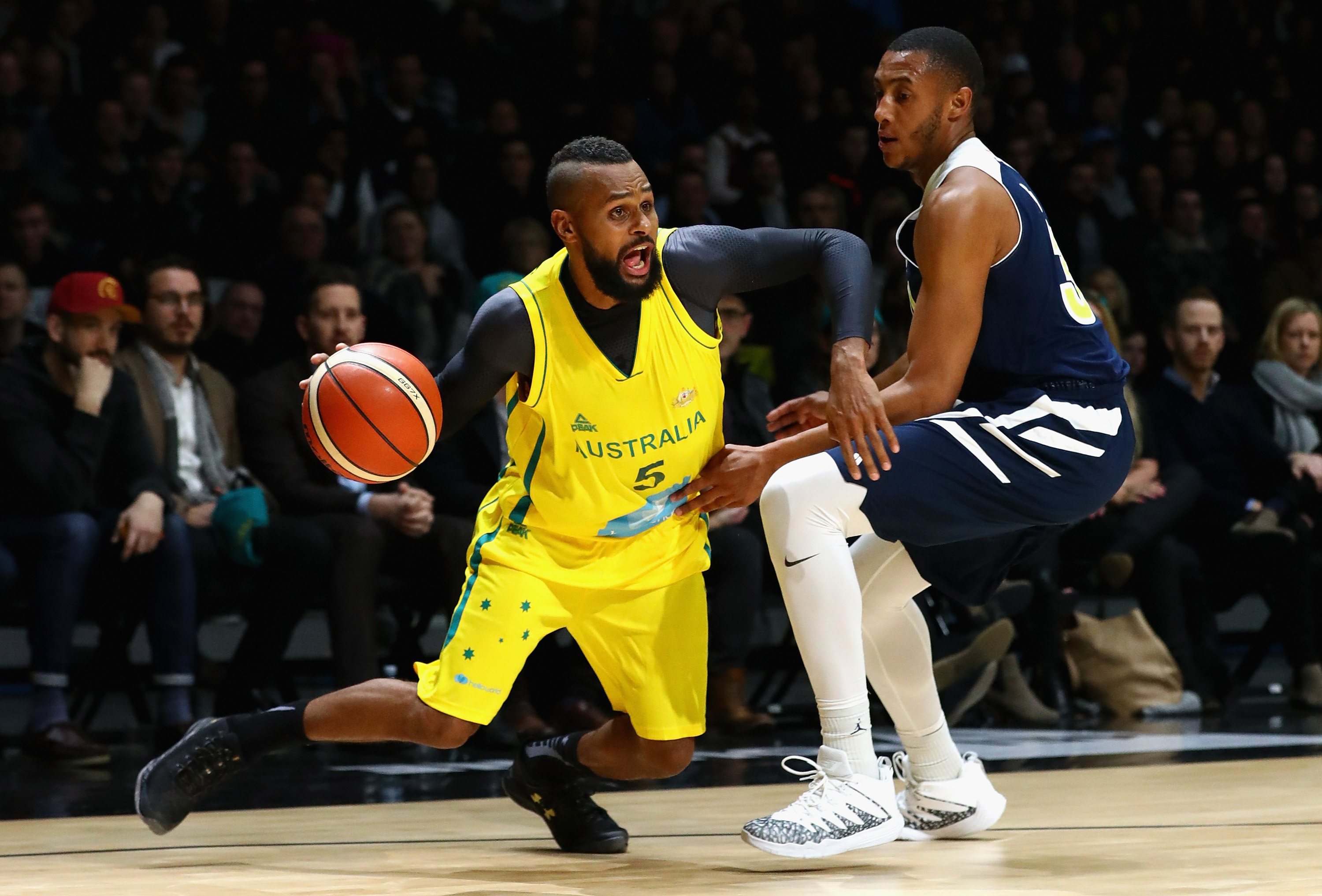 Patty Mills in action for Australia. Patty Mills in action for Australia.