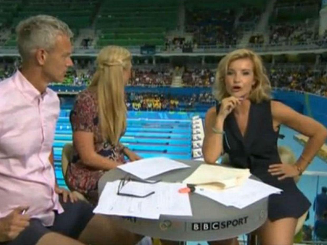 Mark Foster, Rebecca Adlington and Helen Skelton Mark Foster, Rebecca Adlington and Helen Skelton