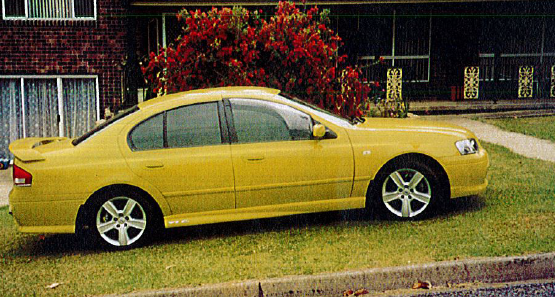 The Ford XR6 sedan Nolene Caban was seen driving. The Ford XR6 sedan Nolene Caban was seen driving.