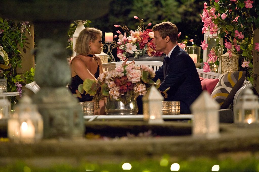 Keira Maguire and Richie Strahan in a scene from The Bachelor. Supplied by Channel 10. Keira Maguire and Richie Strahan in a scene from The Bachelor. Supplied by Channel 10.