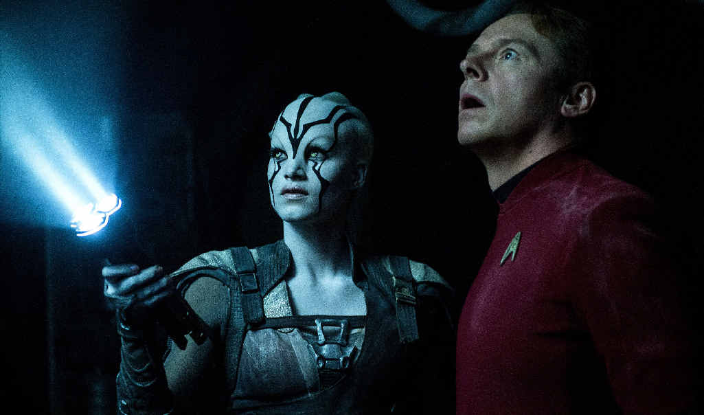 TREK IS BACK: Sofia Boutella and Simon Pegg in a scene from the movie Star Trek Beyond.